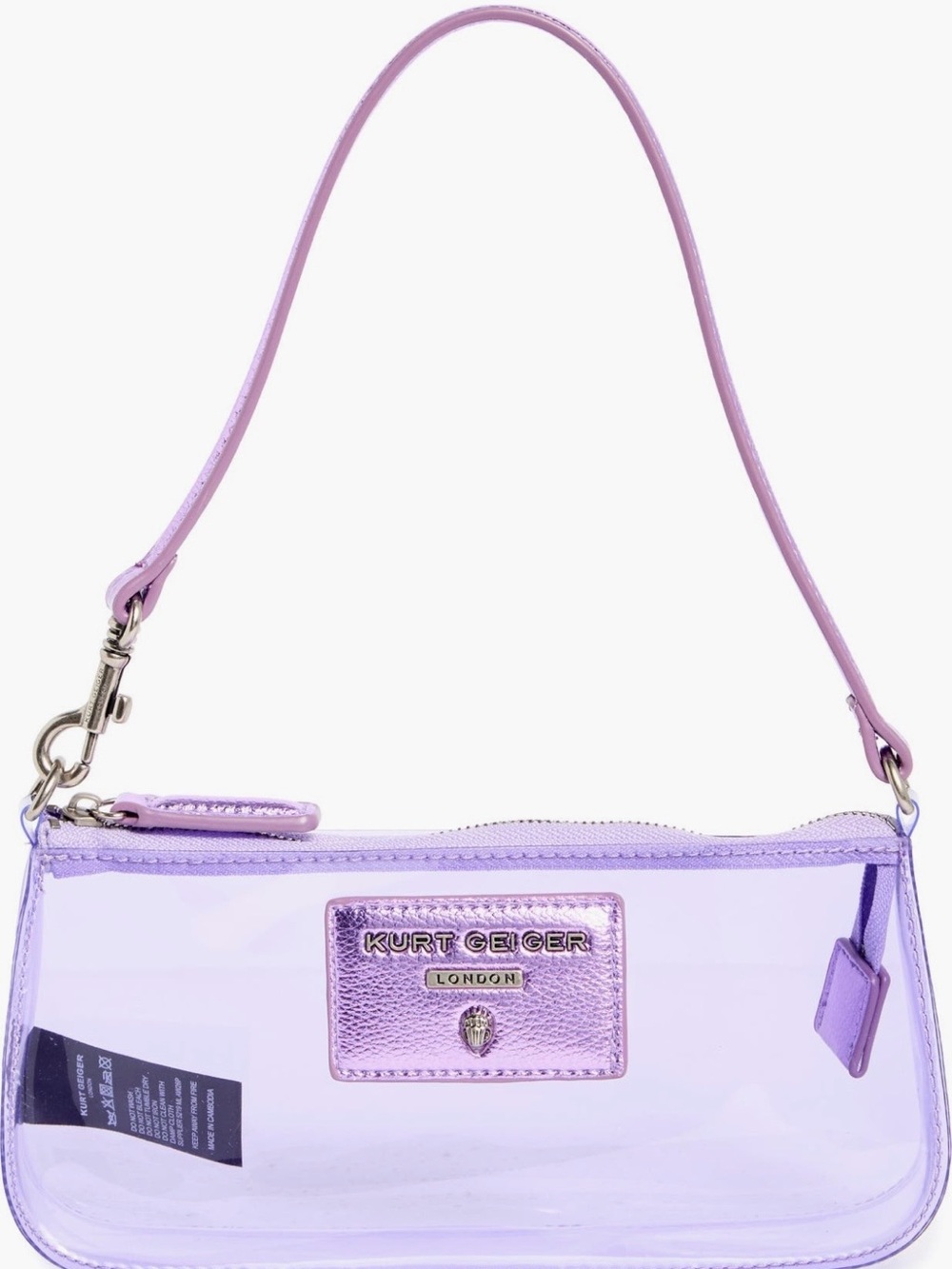 Kurt Geiger London Highgate Convertible Wrislet Clear Purple PVC Jelly